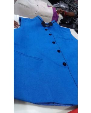 Ethnic Blue Waist Coat